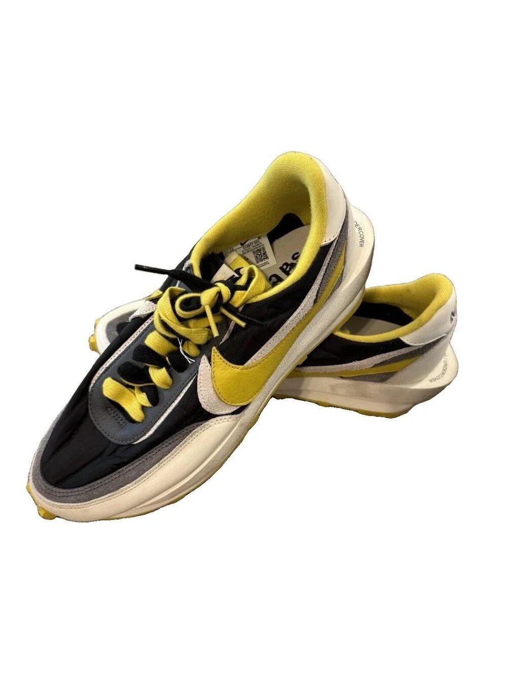 Nike Sacai x Undercover x LD Waffle Shoes Size 11M Black Bright Citron